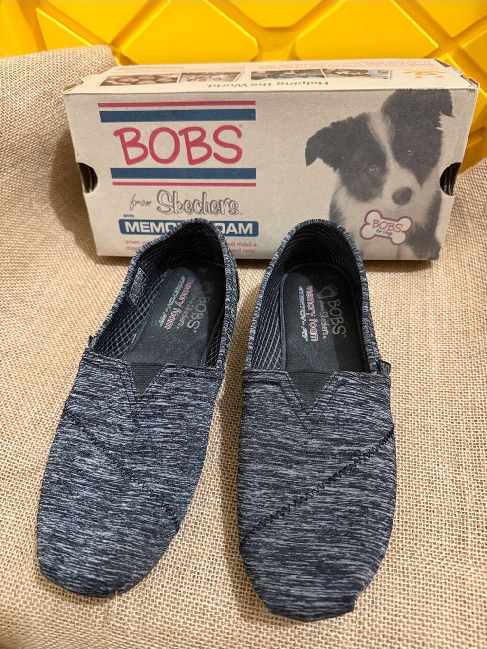 BOBS from Skechers Men's Slip-On Loafers in Heathered Gray